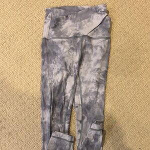 lululemon athletica Kids Gray Tie-Dye Performance Leggings